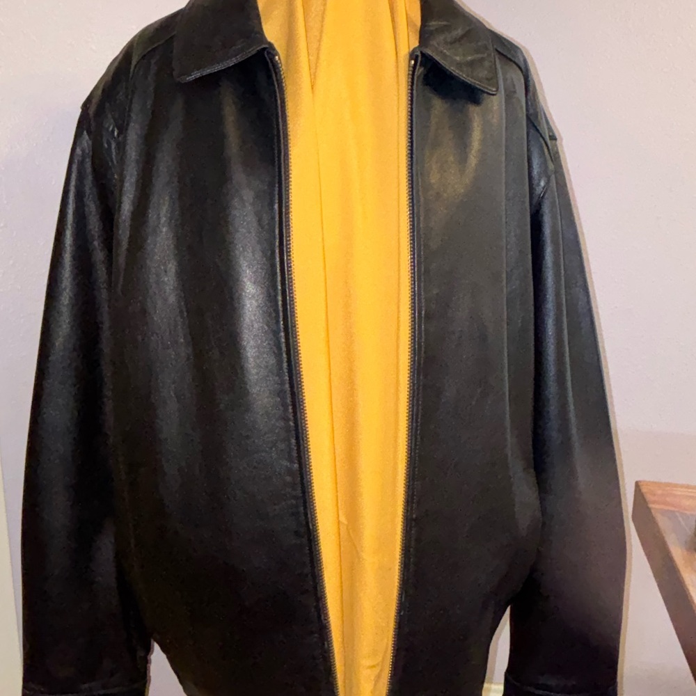 Merona Black Leather Jacket